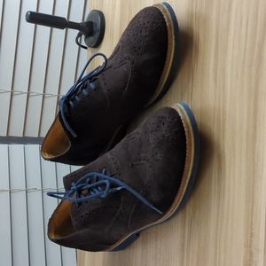 Peter Millar Dress shoes Men's 10W Wing tip brown suede leather
